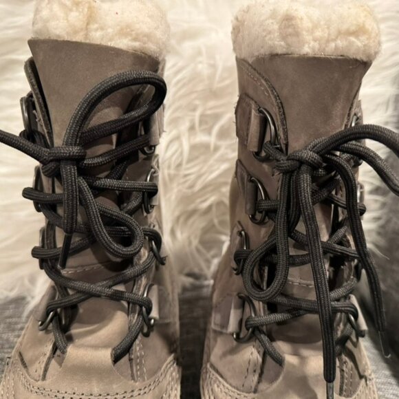 Sorel Caribou Winter Boots – Waterproof Suede & Nylon – Women’s Size 7 Excellent - Picture 6 of 8